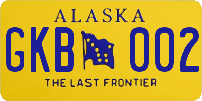 AK license plate GKB002