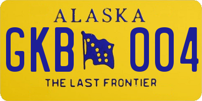 AK license plate GKB004