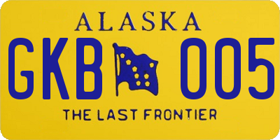 AK license plate GKB005