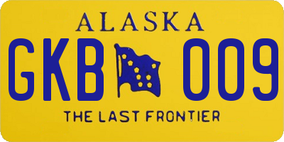 AK license plate GKB009