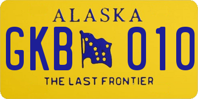 AK license plate GKB010