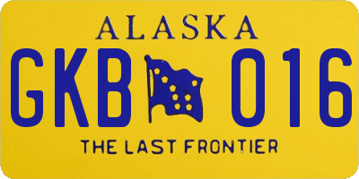 AK license plate GKB016