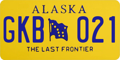 AK license plate GKB021