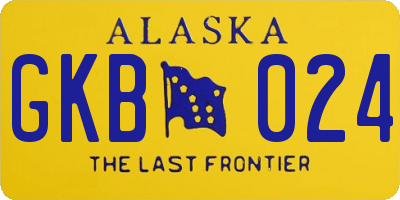 AK license plate GKB024