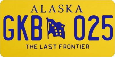 AK license plate GKB025