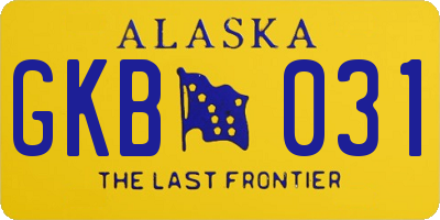 AK license plate GKB031