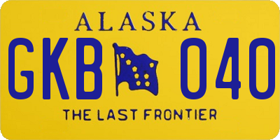 AK license plate GKB040