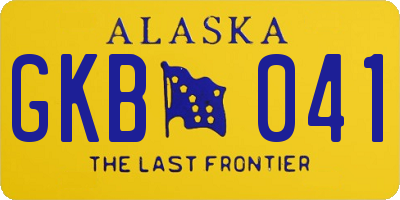 AK license plate GKB041