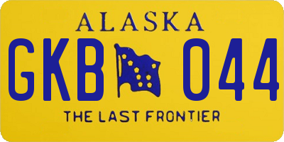 AK license plate GKB044