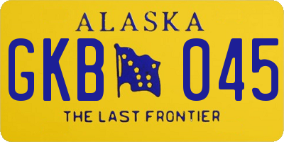 AK license plate GKB045