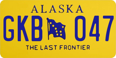 AK license plate GKB047