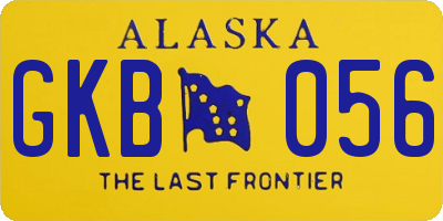 AK license plate GKB056
