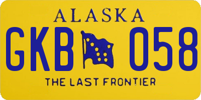 AK license plate GKB058