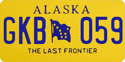 AK license plate GKB059
