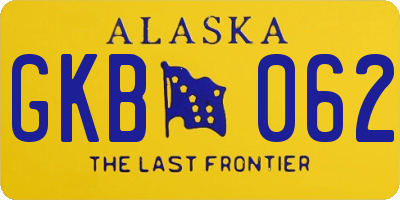 AK license plate GKB062