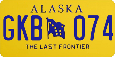 AK license plate GKB074