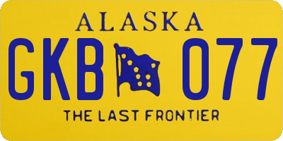 AK license plate GKB077