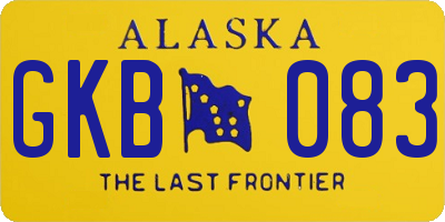 AK license plate GKB083