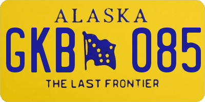 AK license plate GKB085