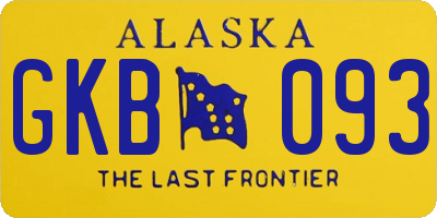 AK license plate GKB093