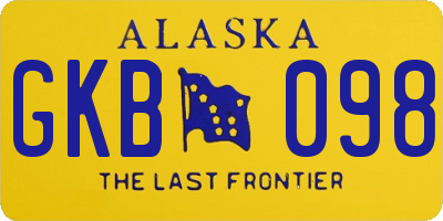 AK license plate GKB098