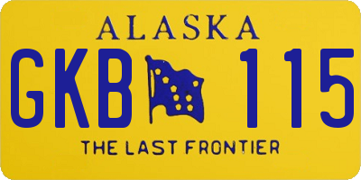AK license plate GKB115
