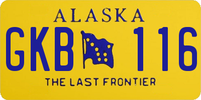 AK license plate GKB116