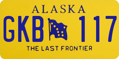 AK license plate GKB117