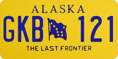 AK license plate GKB121