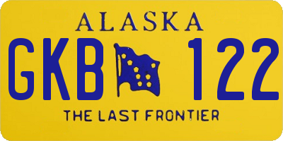 AK license plate GKB122