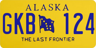 AK license plate GKB124