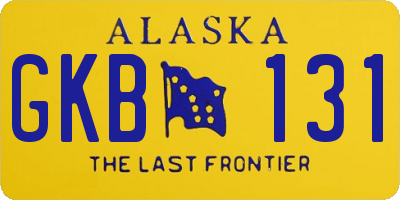 AK license plate GKB131