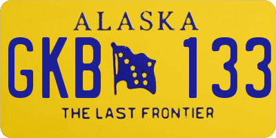 AK license plate GKB133