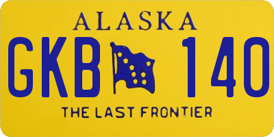 AK license plate GKB140