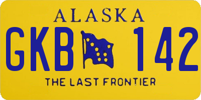 AK license plate GKB142