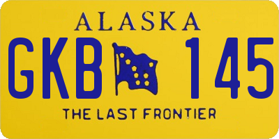 AK license plate GKB145
