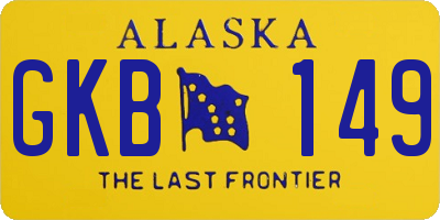 AK license plate GKB149