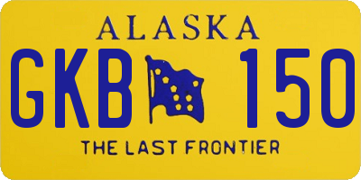 AK license plate GKB150