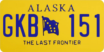 AK license plate GKB151