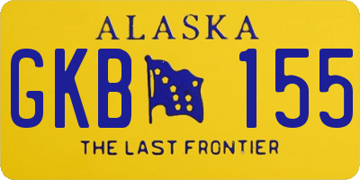 AK license plate GKB155
