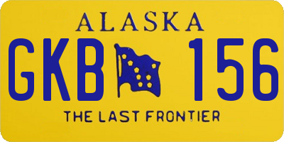 AK license plate GKB156
