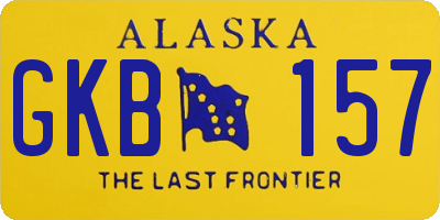 AK license plate GKB157