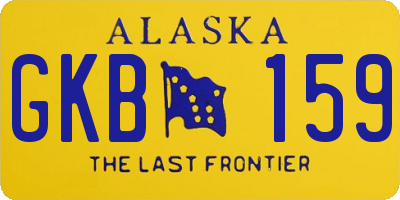 AK license plate GKB159