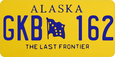 AK license plate GKB162