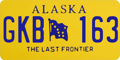 AK license plate GKB163