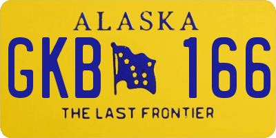 AK license plate GKB166