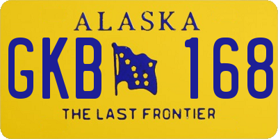 AK license plate GKB168