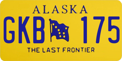AK license plate GKB175