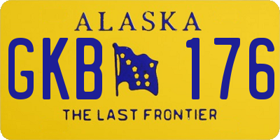 AK license plate GKB176
