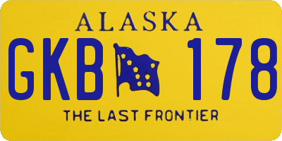 AK license plate GKB178